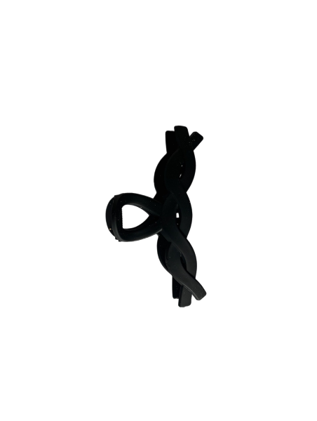 Fonott matt fekete hajcsat