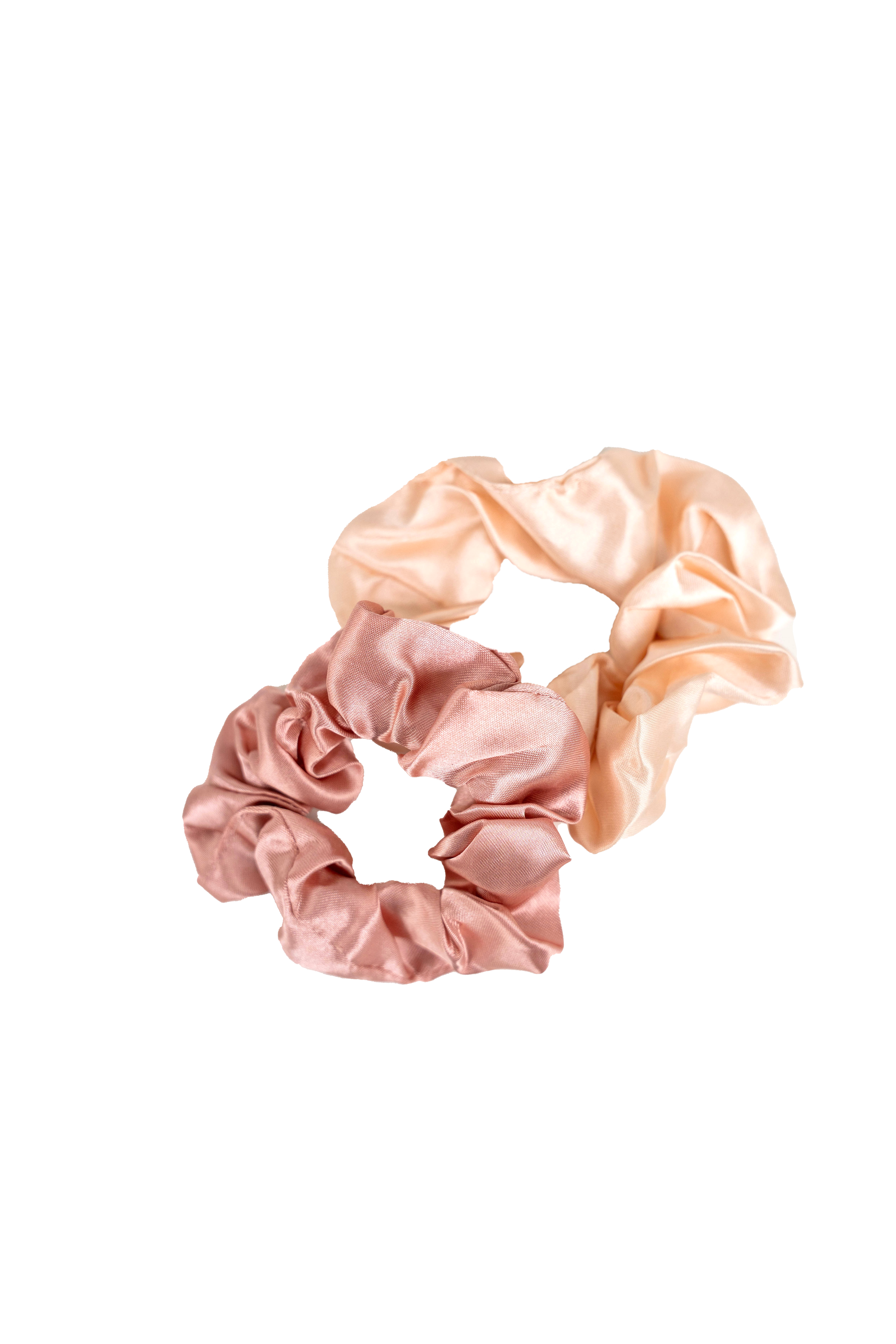 Lumina Beauty Szatén hajgumi szett – barack és púderrózaszín